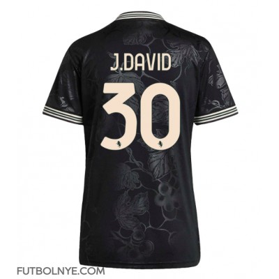 Camiseta Juventus Jonathan David #30 Tercera Equipación para mujer 2025-26 manga corta Camiseta Juventus Jonathan David #30 Tercera Equipación para mujer 2025-26 manga corta